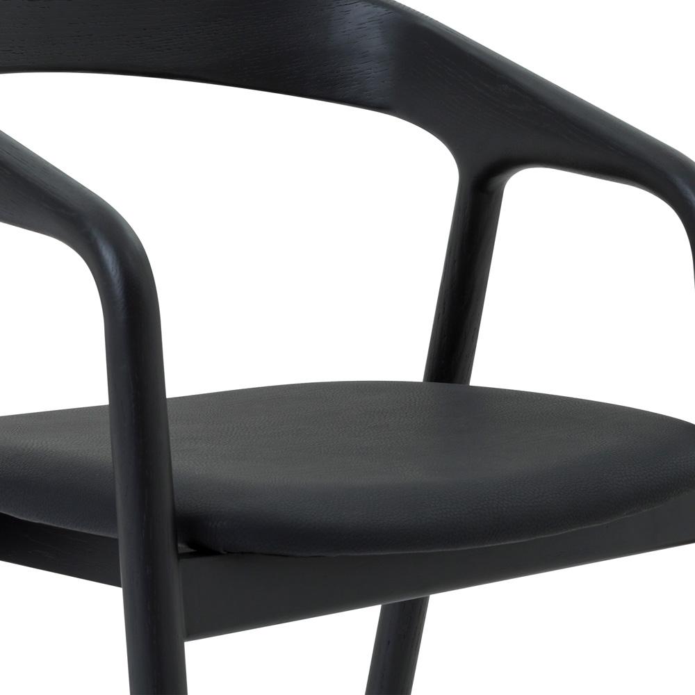 Armen Living - Apache Black Oak Wood and Faux Leather Bar Stool - LCAPBABLK30 veiw 7