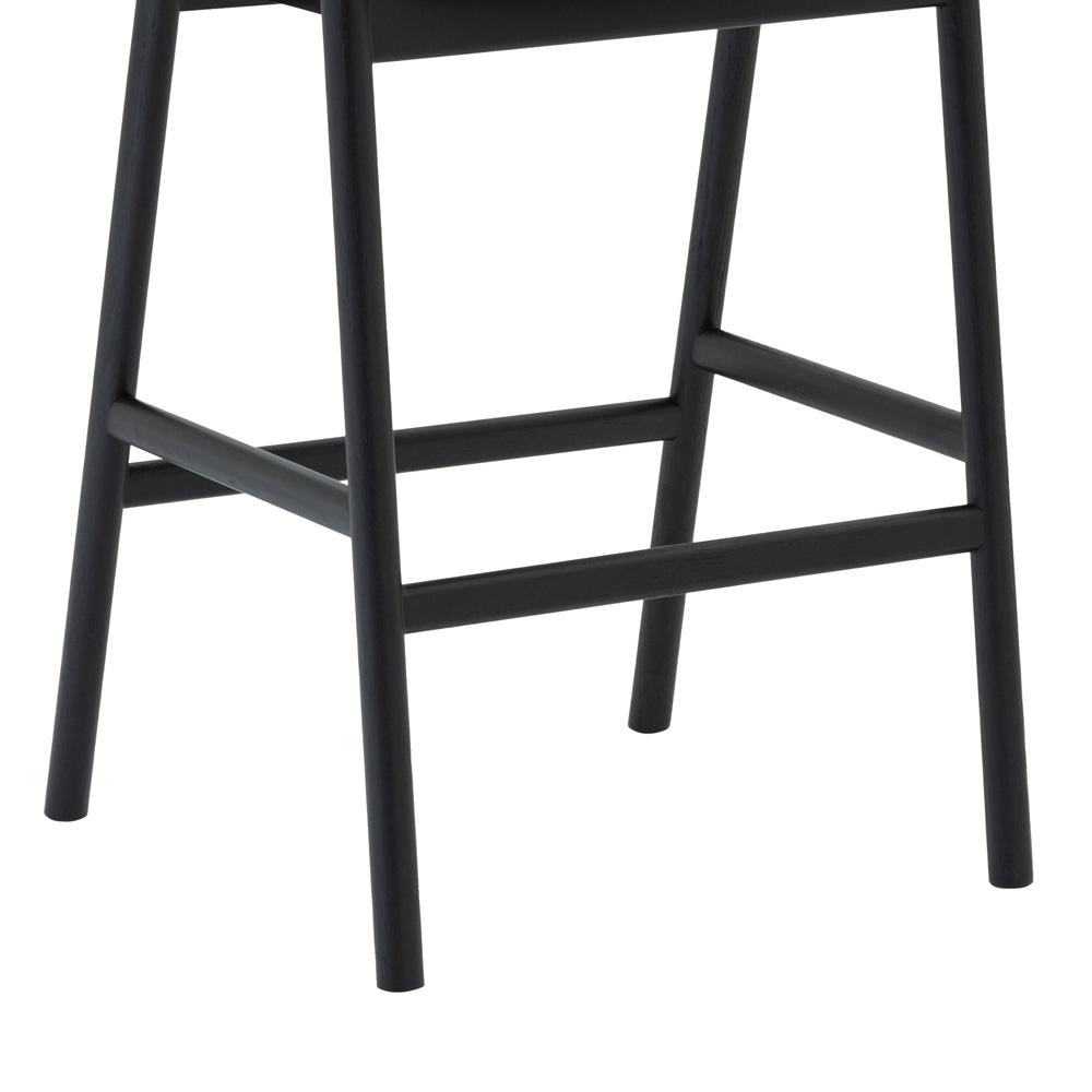 Armen Living - Apache Black Oak Wood and Faux Leather Counter Stool - LCAPBABLK26 veiw 6