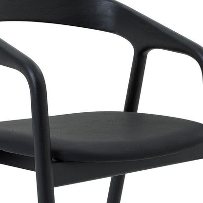 Armen Living - Apache Black Oak Wood and Faux Leather Counter Stool - LCAPBABLK26 veiw 7