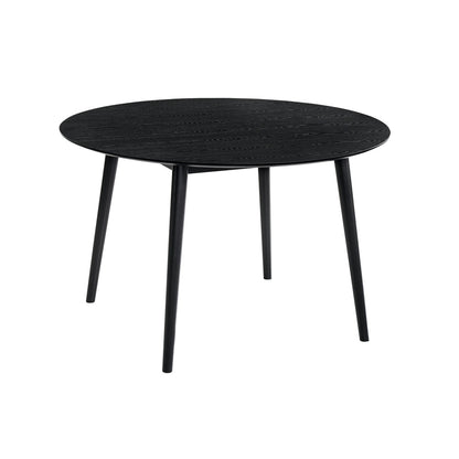 Armen Living - Arcadia and Azalea 48in Round Grey and Black Wood 5 Piece Dining Set - SETARDI5AZBLGR48 veiw 2
