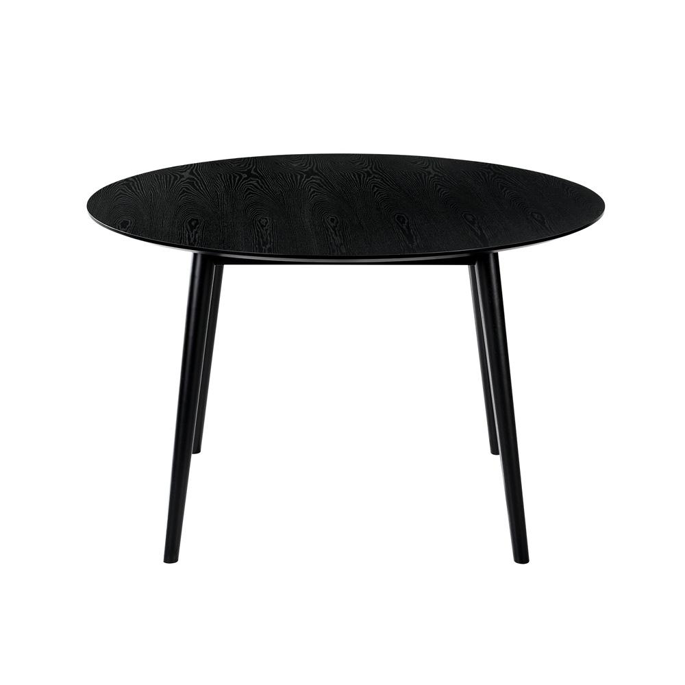 Armen Living - Arcadia and Azalea 48in Round Grey and Black Wood 5 Piece Dining Set - SETARDI5AZBLGR48 veiw 3