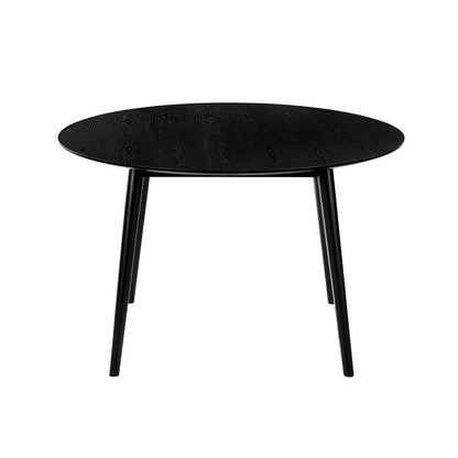 Armen Living - Arcadia and Azalea 48in Round Grey and Black Wood 5 Piece Dining Set - SETARDI5AZBLGR48 veiw 3