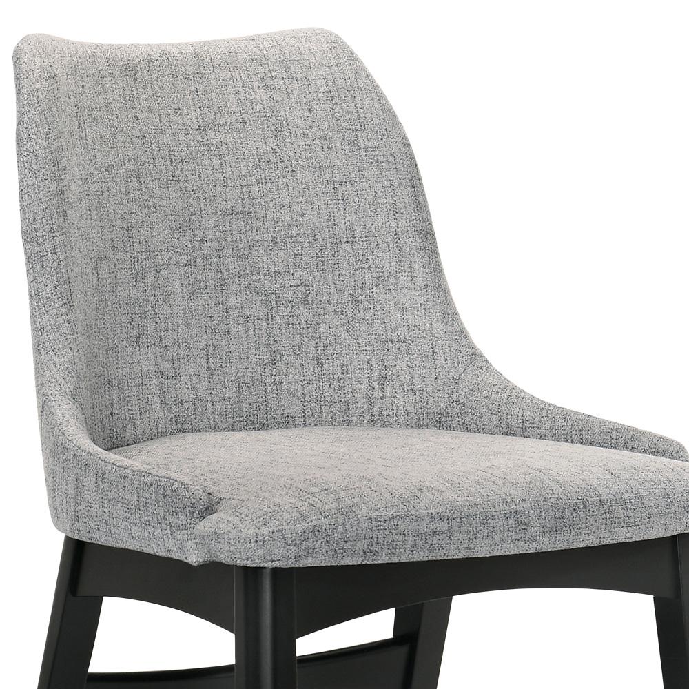 Armen Living - Arcadia and Azalea 48in Round Grey and Black Wood 5 Piece Dining Set - SETARDI5AZBLGR48 veiw 4