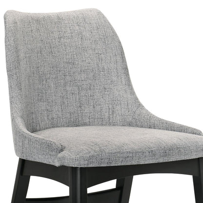 Armen Living - Arcadia and Azalea 48in Round Grey and Black Wood 5 Piece Dining Set - SETARDI5AZBLGR48 veiw 4