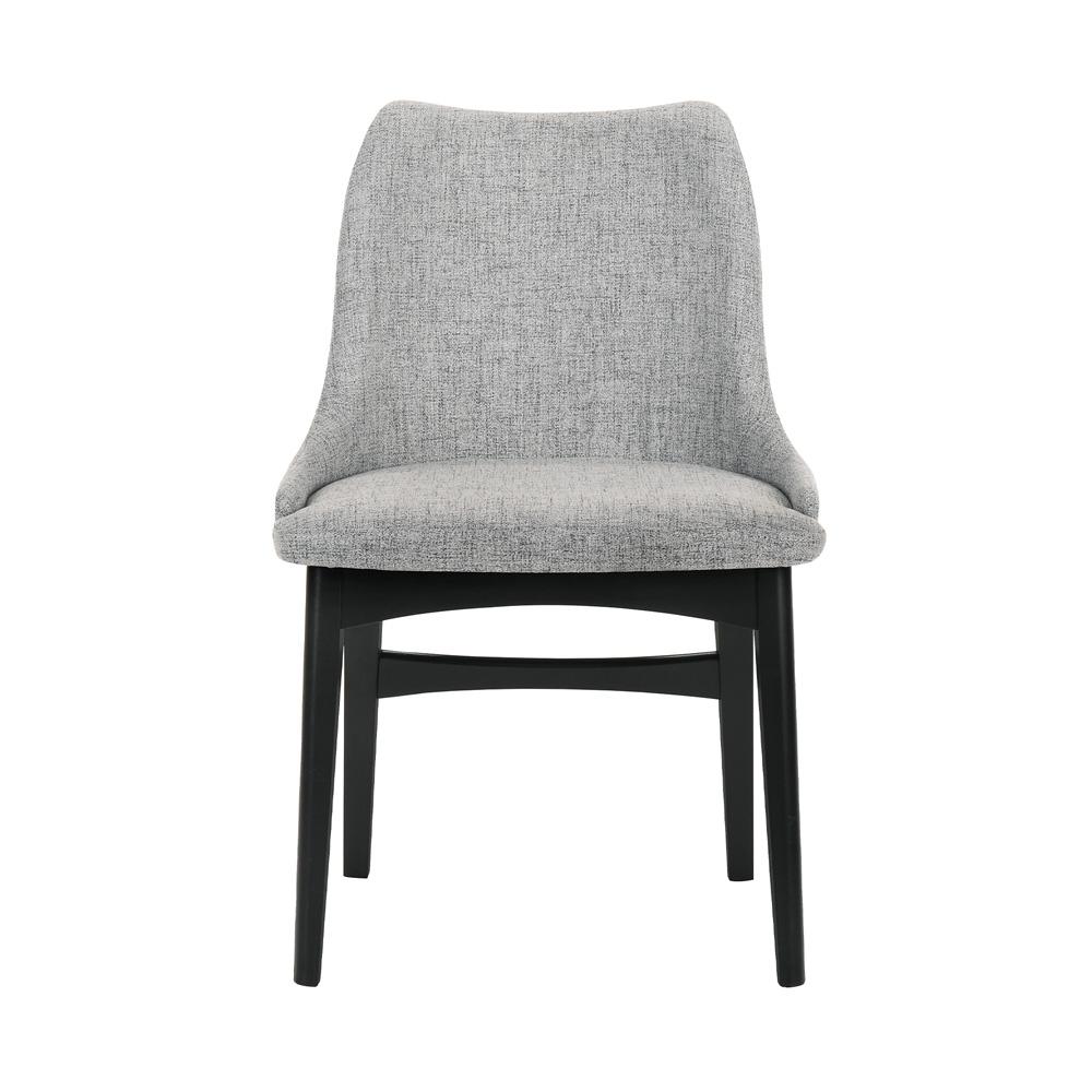 Armen Living - Arcadia and Azalea 48in Round Grey and Black Wood 5 Piece Dining Set - SETARDI5AZBLGR48 veiw 9