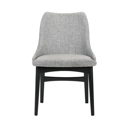 Armen Living - Arcadia and Azalea 48in Round Grey and Black Wood 5 Piece Dining Set - SETARDI5AZBLGR48 veiw 9
