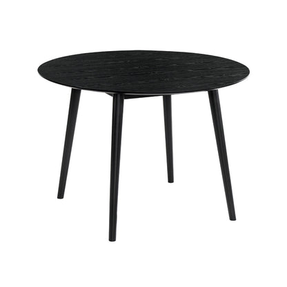 Armen Living - Arcadia and Renzo 42in Round Grey and Black Wood 5 Piece Dining Set - SETARDI5REBLGR42 veiw 2