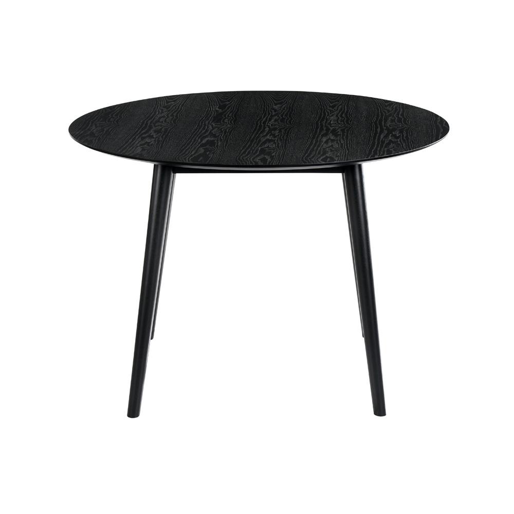 Armen Living - Arcadia and Renzo 42in Round Grey and Black Wood 5 Piece Dining Set - SETARDI5REBLGR42 veiw 3