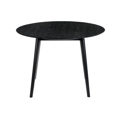 Armen Living - Arcadia and Renzo 42in Round Grey and Black Wood 5 Piece Dining Set - SETARDI5REBLGR42 veiw 3