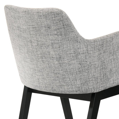 Armen Living - Arcadia and Renzo 48in Round Grey and Black Wood 5 Piece Dining Set - SETARDI5REBLGR48 veiw 4