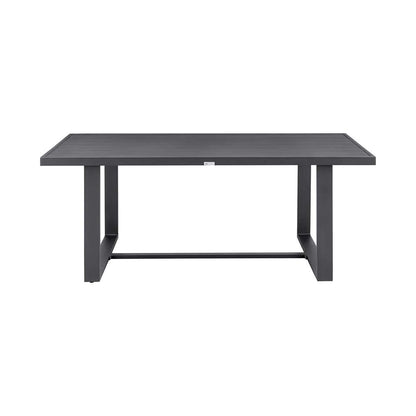 Armen Living - Argiope Outdoor Patio 5-Piece Dining Table Set in Aluminum with Grey Cushions - 840254333277 veiw 4