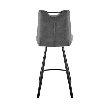 Armen Living - Arizona 30in Bar Height Bar Stool in Charcoal Fabric and Black Finish - LCAZBACH30_CLOSEOUT veiw 5