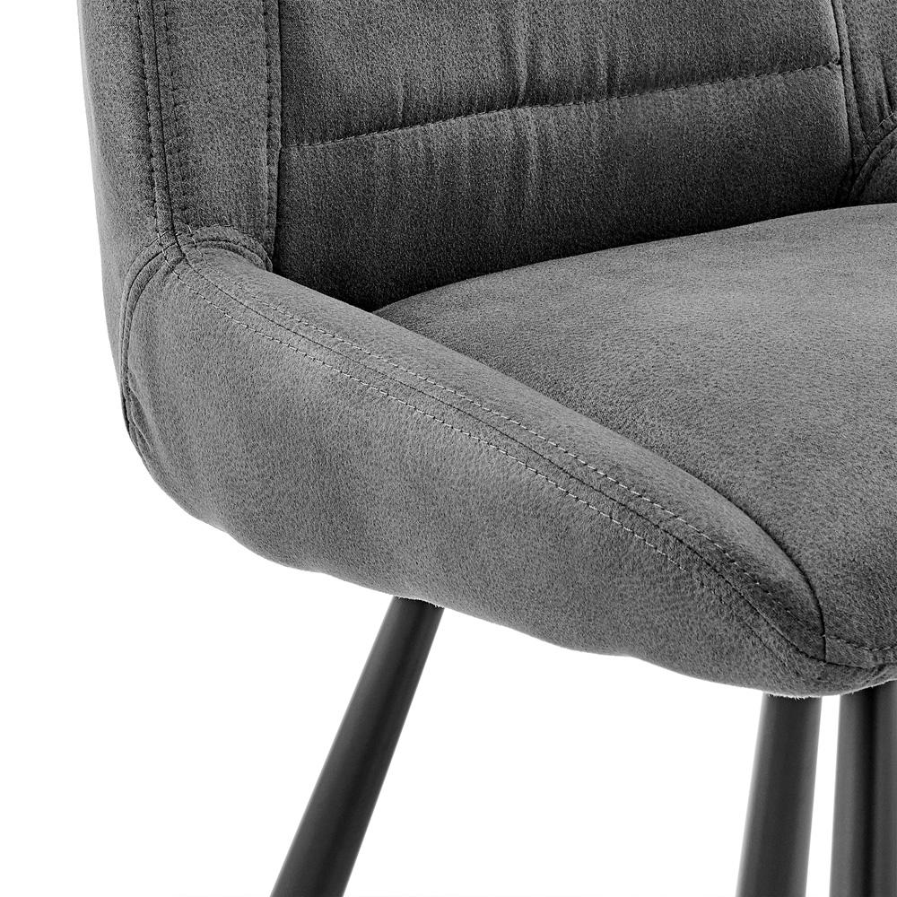Armen Living - Arizona 30in Bar Height Bar Stool in Charcoal Fabric and Black Finish - LCAZBACH30_CLOSEOUT veiw 7