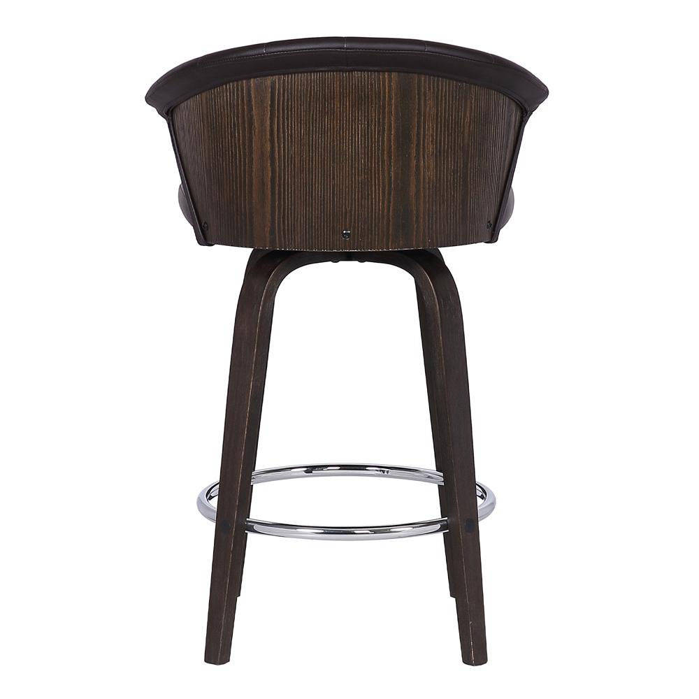 Armen Living - Ashley Wood Back 30in Swivel Brown Faux Leather Bar Stool - LCASBAWABR30 - CLOSEOUT veiw 5