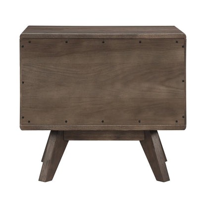 Armen Living - Astoria 3 Piece King Bedroom Set in Oak with Black Faux Leather  - SETAHBDKG3A veiw 5