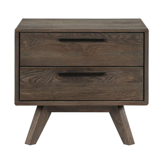 Armen Living - Astoria Oak 2 Drawer Nightstand - LCAHLADG veiw 1