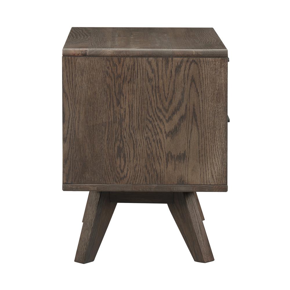 Armen Living - Astoria Oak 2 Drawer Nightstand - LCAHLADG veiw 4