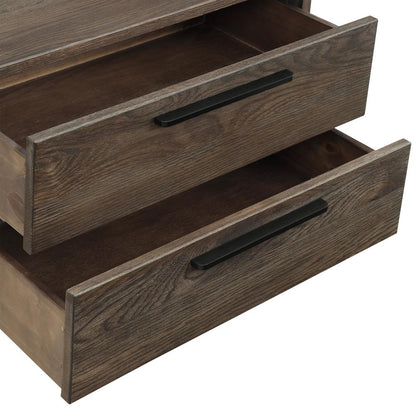 Armen Living - Astoria Oak 2 Drawer Nightstand - LCAHLADG veiw 6