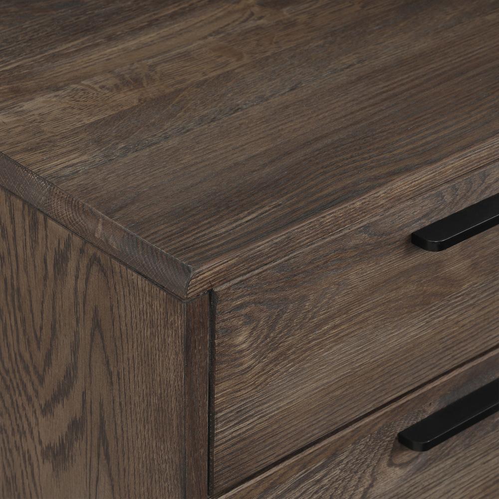 Armen Living - Astoria Oak 2 Drawer Nightstand - LCAHLADG veiw 7