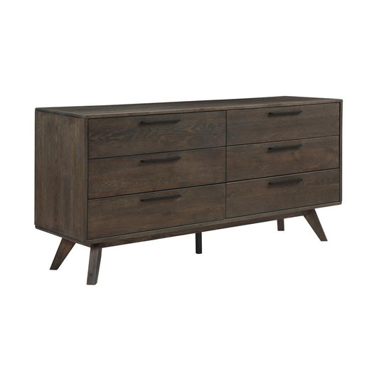 Armen Living - Astoria Oak Dresser for Bedroom with 6 Drawers - LCAHDRDG view 2