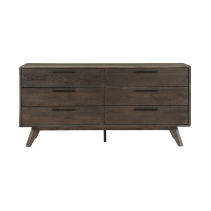 Armen Living - Astoria Oak Dresser for Bedroom with 6 Drawers - LCAHDRDG veiw 1