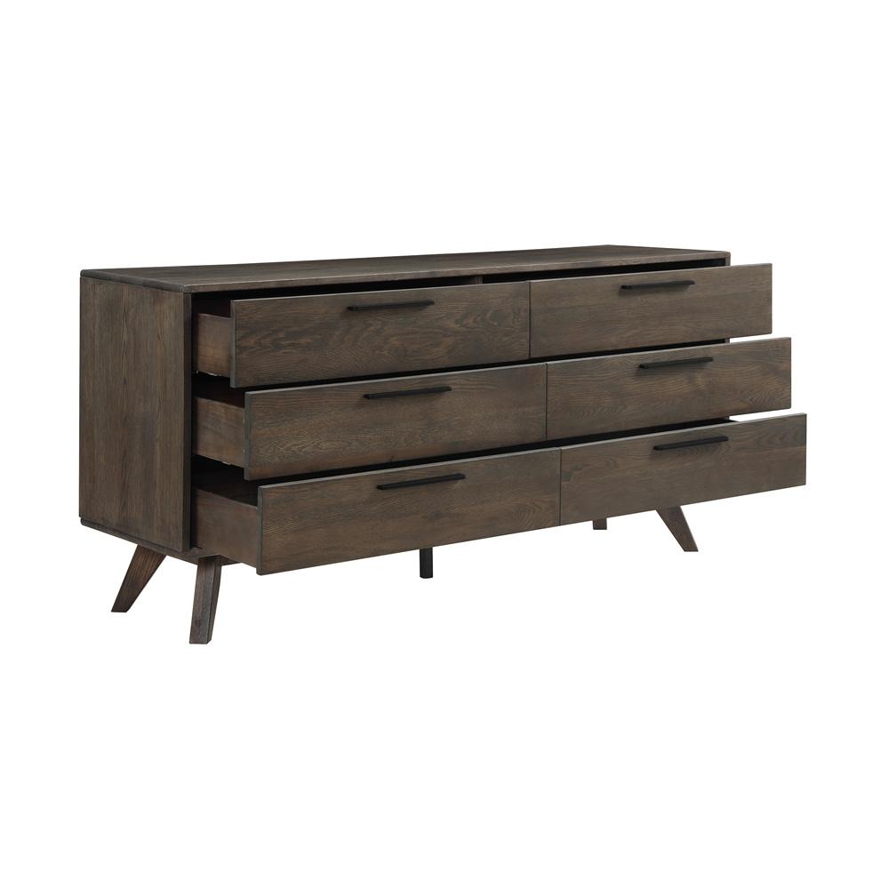 Armen Living - Astoria Oak Dresser for Bedroom with 6 Drawers - LCAHDRDG veiw 3