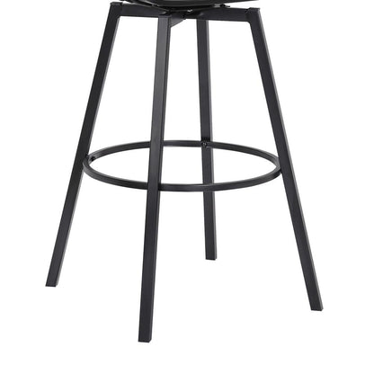 Armen Living  - Athena 31in Swivel Black Wood Bar Stool in Grey Faux Leather with Black Metal - LCATBABLKGRY30 veiw 8