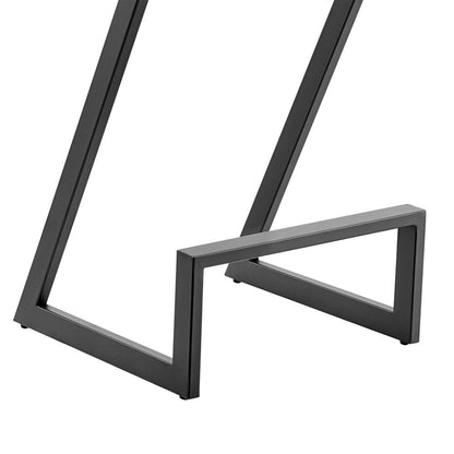Armen Living - Atlantis 30in Backless Bar Stool with Matte Black Iron and Vintage Gray Faux Leather - LCAT30BLKVGRY veiw 7