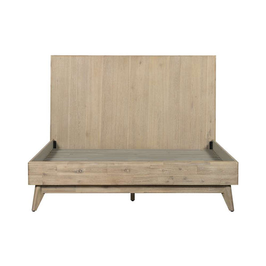 Armen Living - Baly Acacia Mid-Century Gray Sandblast Platform Queen Bed - LCLFBDGRQN view 2