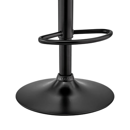 Armen Living  - Benson Adjustable Black Faux Leather and Walnut Wood Bar Stool with Black Base - LCBNBAWABLBL veiw 8