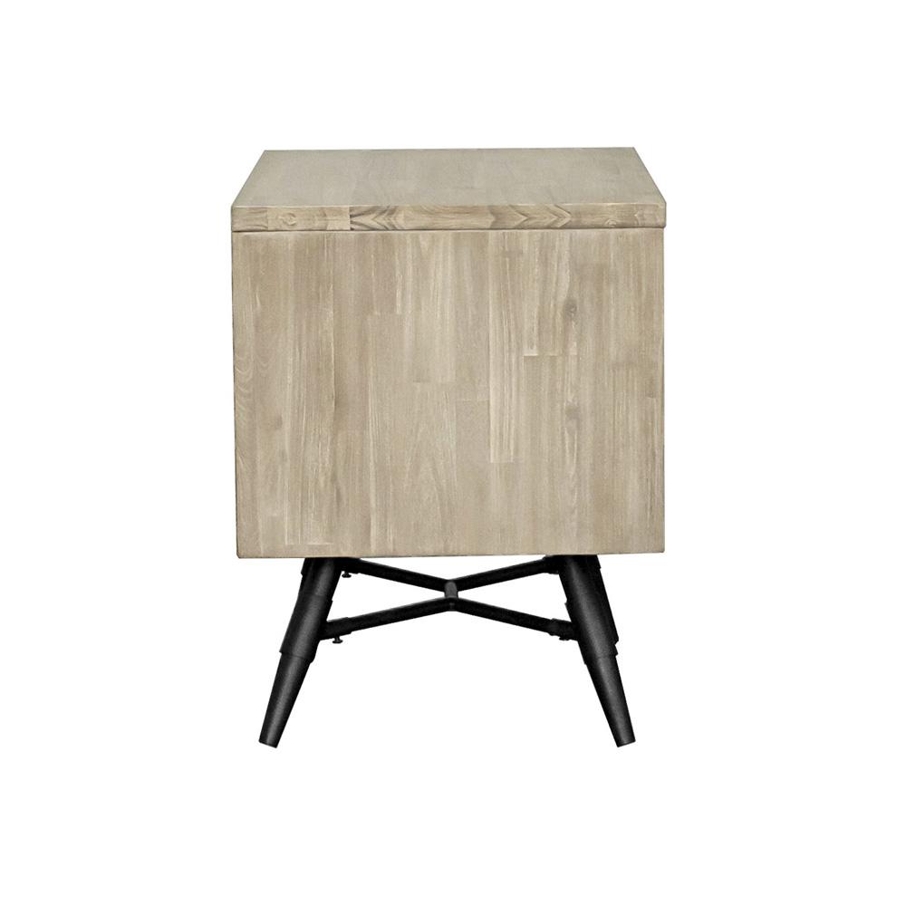 Armen Living - Bridges 2 Drawer Nightstand in Two Tone Acacia Wood - LCBRLAGR view 2