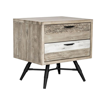 Armen Living - Bridges 2 Drawer Nightstand in Two Tone Acacia Wood - LCBRLAGR view 7