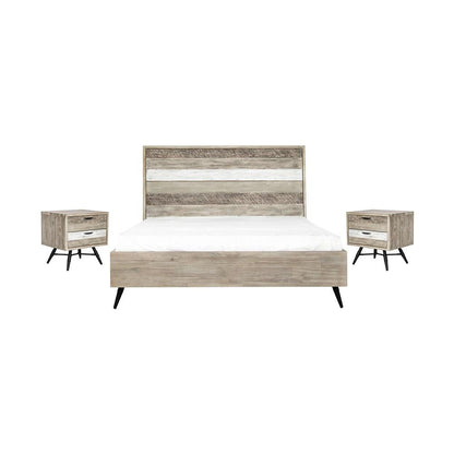 Armen Living - Bridges 3 Piece King Bedroom Set in Two-Tone Acacia Wood - SETBRBDKG3A veiw 1