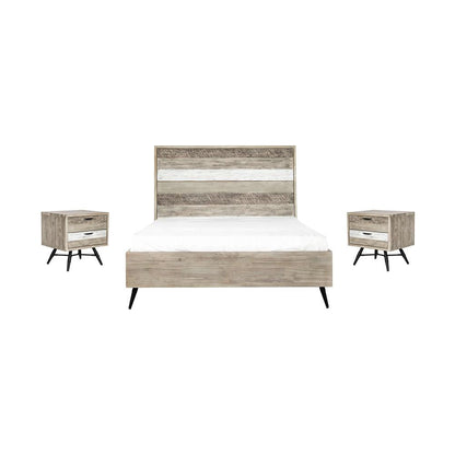 Armen Living - Bridges 3 Piece Queen Bedroom Set in Two-Tone Acacia Wood - SETBRBDQN3A veiw 1