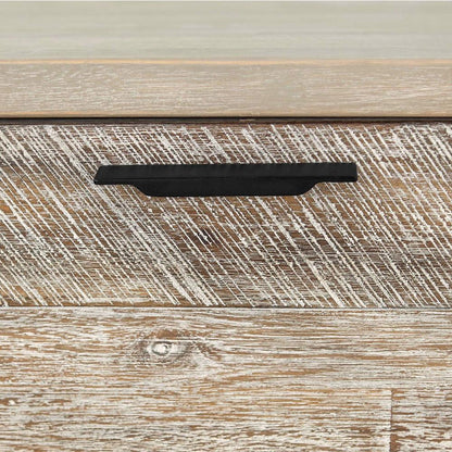 Armen Living - Bridges 4 Drawer Desk in Two Tone Acacia Wood - LCBRDEGR veiw 4
