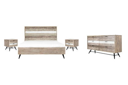 Armen Living - Bridges 4 Piece King Bedroom Set in Two-Tone Acacia Wood - SETBRBDKG4A veiw 1