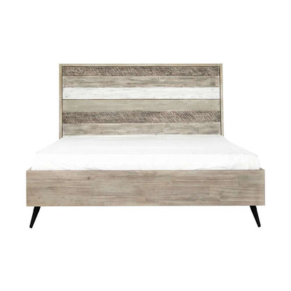 Armen Living - Bridges King Platform Bed in Two Tone Acacia Wood - LCBRBDGRKG veiw 1