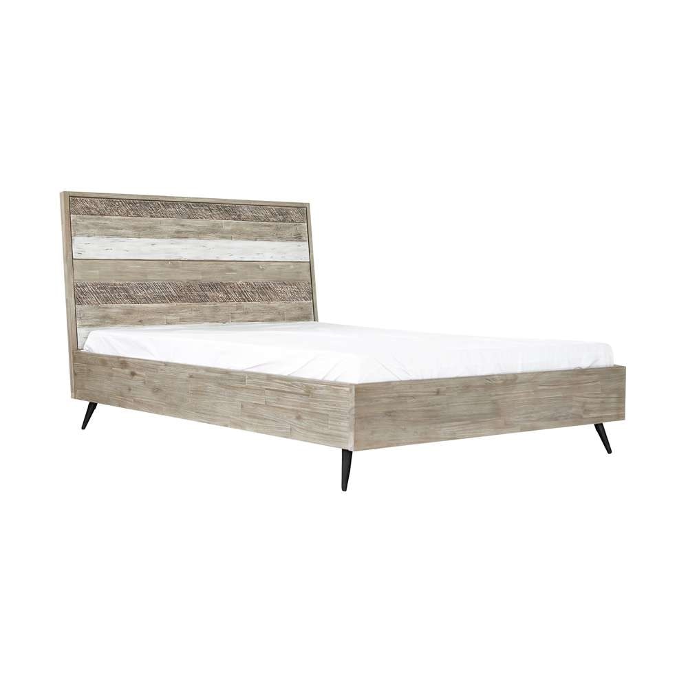 Armen Living - Bridges King Platform Bed in Two Tone Acacia Wood - LCBRBDGRKG veiw 2