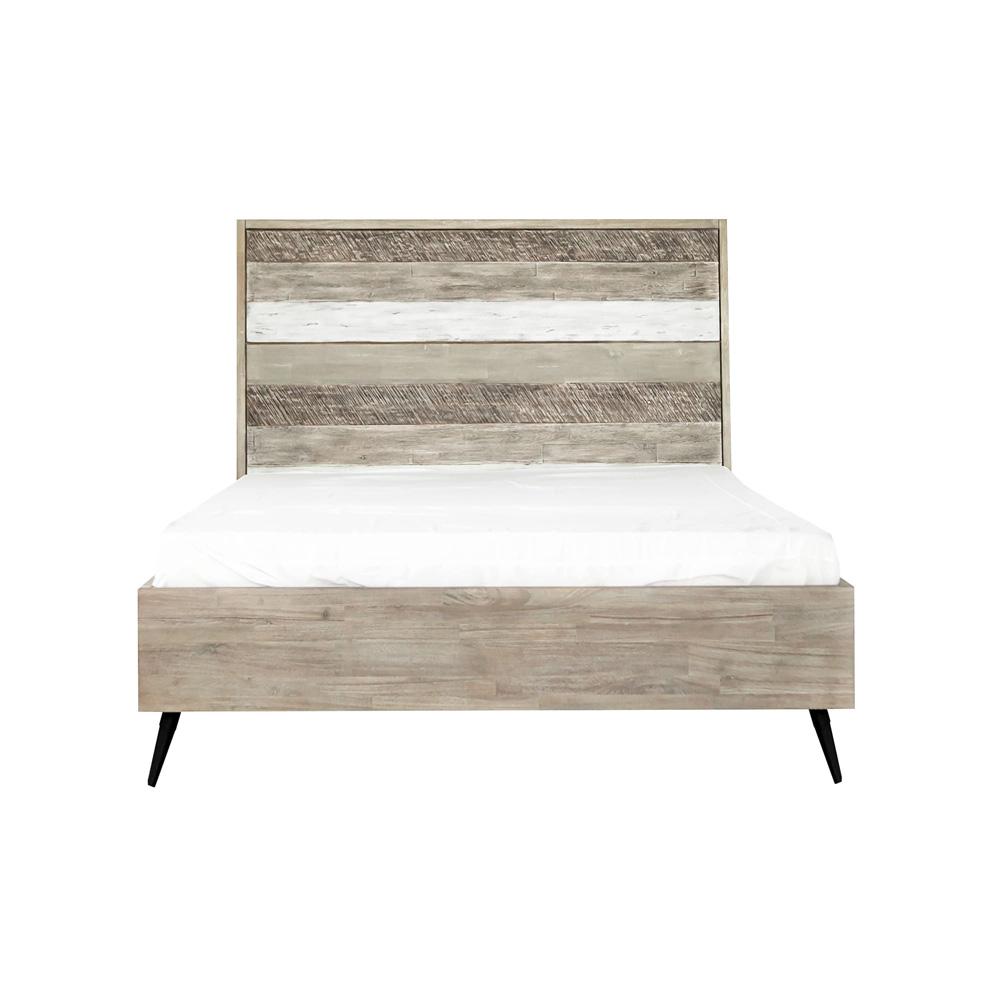 Armen Living - Bridges Queen Platform Bed in Two Tone Acacia Wood - LCBRBDGRQN_CLOSEOUT veiw 1
