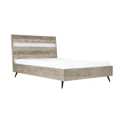 Armen Living - Bridges Queen Platform Bed in Two Tone Acacia Wood - LCBRBDGRQN_CLOSEOUT veiw 2