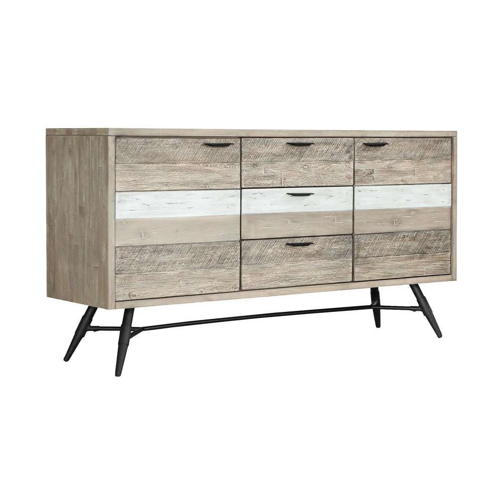 Armen Living - Bridges Sideboard Buffet Cabinet in Two Tone Acacia Wood - LCBRBUGR view 2