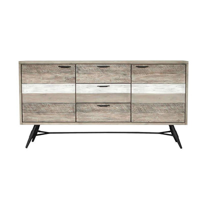 Armen Living - Bridges Sideboard Buffet Cabinet in Two Tone Acacia Wood - LCBRBUGR veiw 1