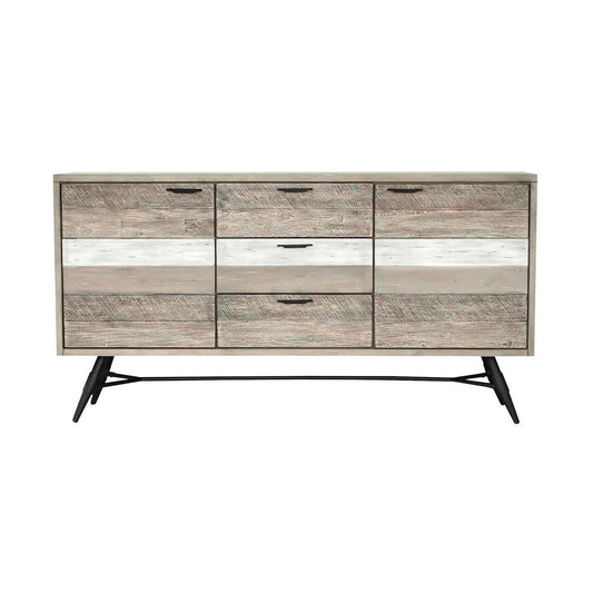 Armen Living - Bridges Sideboard Buffet Cabinet in Two Tone Acacia Wood - LCBRBUGR veiw 1