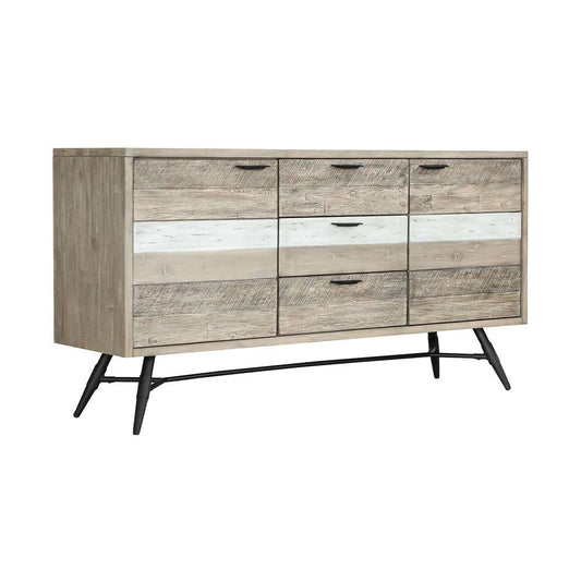 Armen Living - Bridges Sideboard Buffet Cabinet in Two Tone Acacia Wood - LCBRBUGR veiw 2