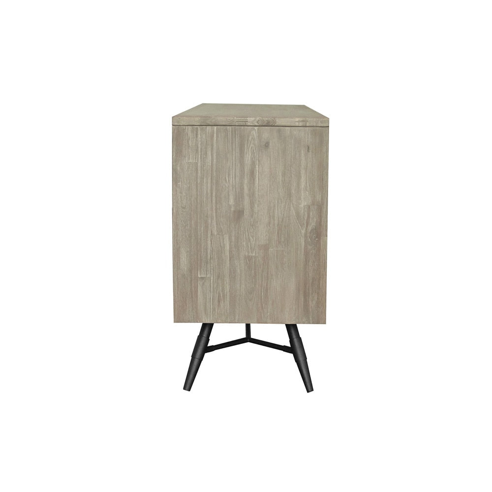 Armen Living - Bridges Sideboard Buffet Cabinet in Two Tone Acacia Wood - LCBRBUGR veiw 3