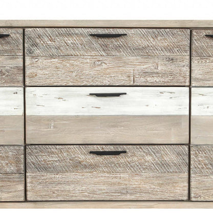 Armen Living - Bridges Sideboard Buffet Cabinet in Two Tone Acacia Wood - LCBRBUGR veiw 4