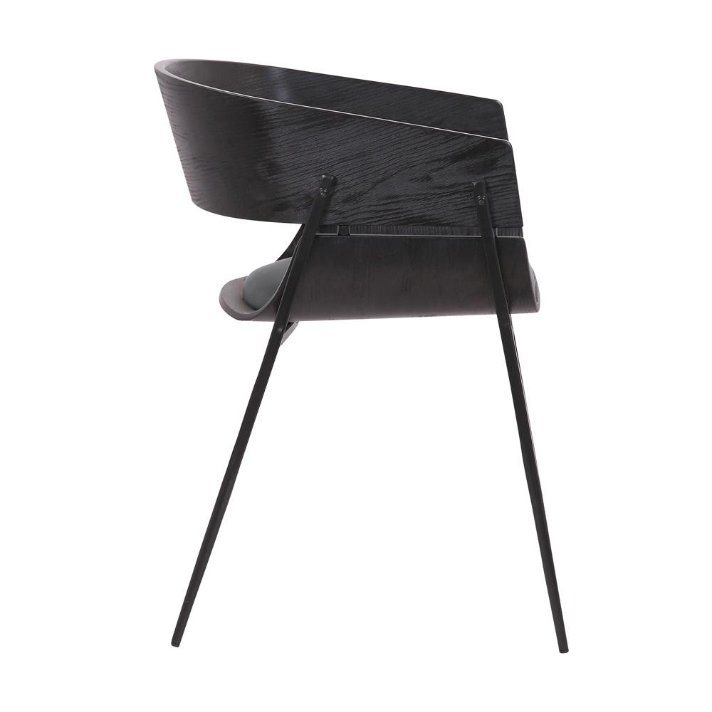 Armen Living - Bronte Wood and Metal Contemporary Dining Room Chairs (Set of 2) - LCBRSIBLGR veiw 4