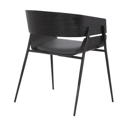 Armen Living - Bronte Wood and Metal Contemporary Dining Room Chairs (Set of 2) - LCBRSIBLGR veiw 5