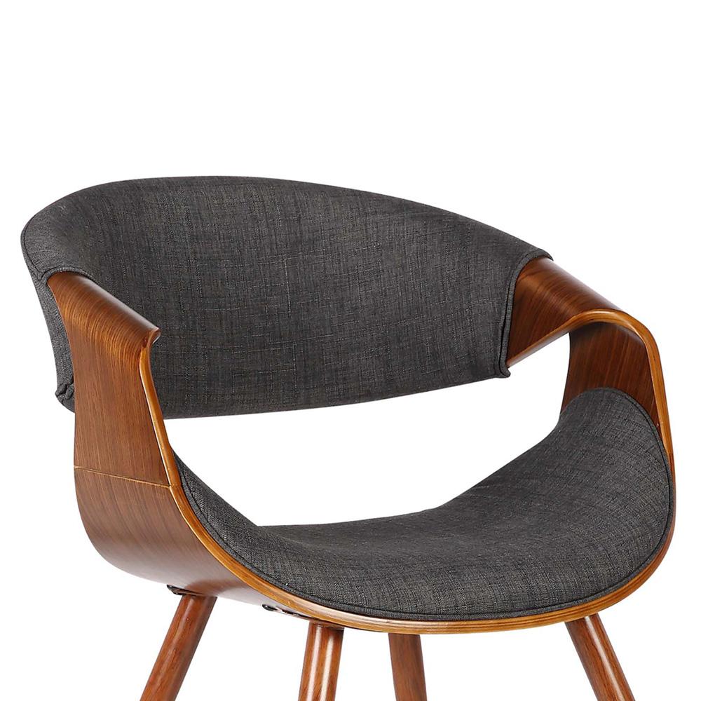 Armen Living  - Butterfly Mid-Century Dining Chair in Walnut Finish and Charcoal Fabric - LCBUCHWACH veiw 5