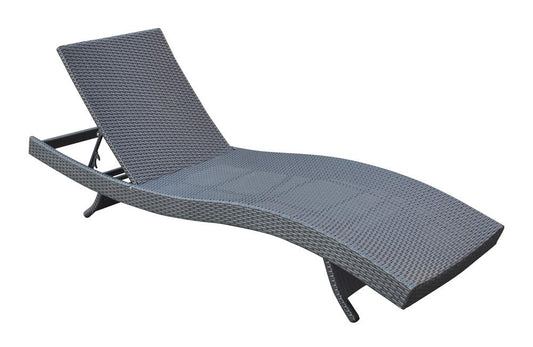 Armen Living - Cabana Outdoor Adjustable Wicker Chaise Lounge Chair - LCCALOBL - CLOSEOUT veiw 1